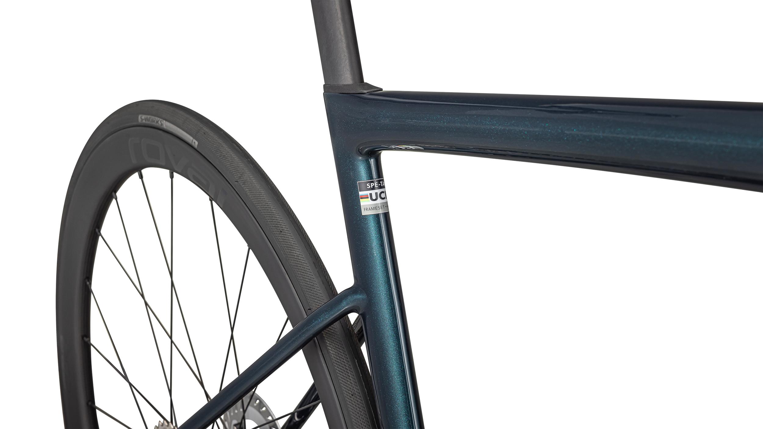 Bicicletas Carretera Tarmac SL8 Expert Ultegra Di2 Specialized 2025 Gloss Deep Lake Metallic/Green Pearl Over Seafoam #6