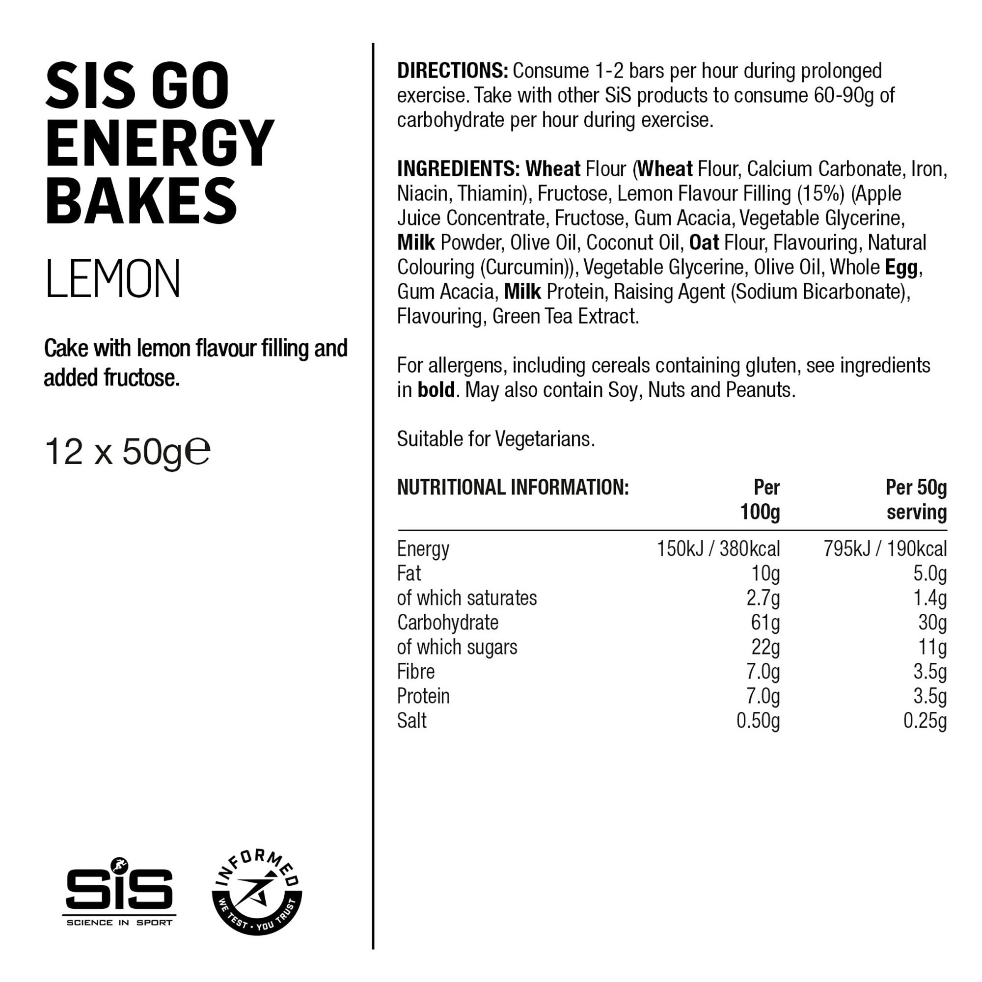 SIS GO Bizcocho Energético 12x50g Limón #3
