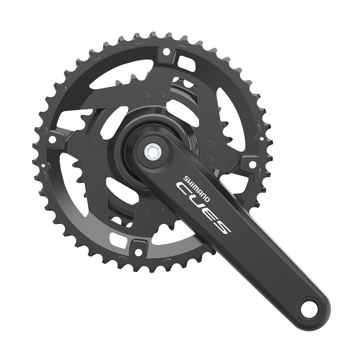Juego Bielas/Platos Shimano Cues FC-U4010-2 46/30d 9/10/11v Sin Cazoletas Negro