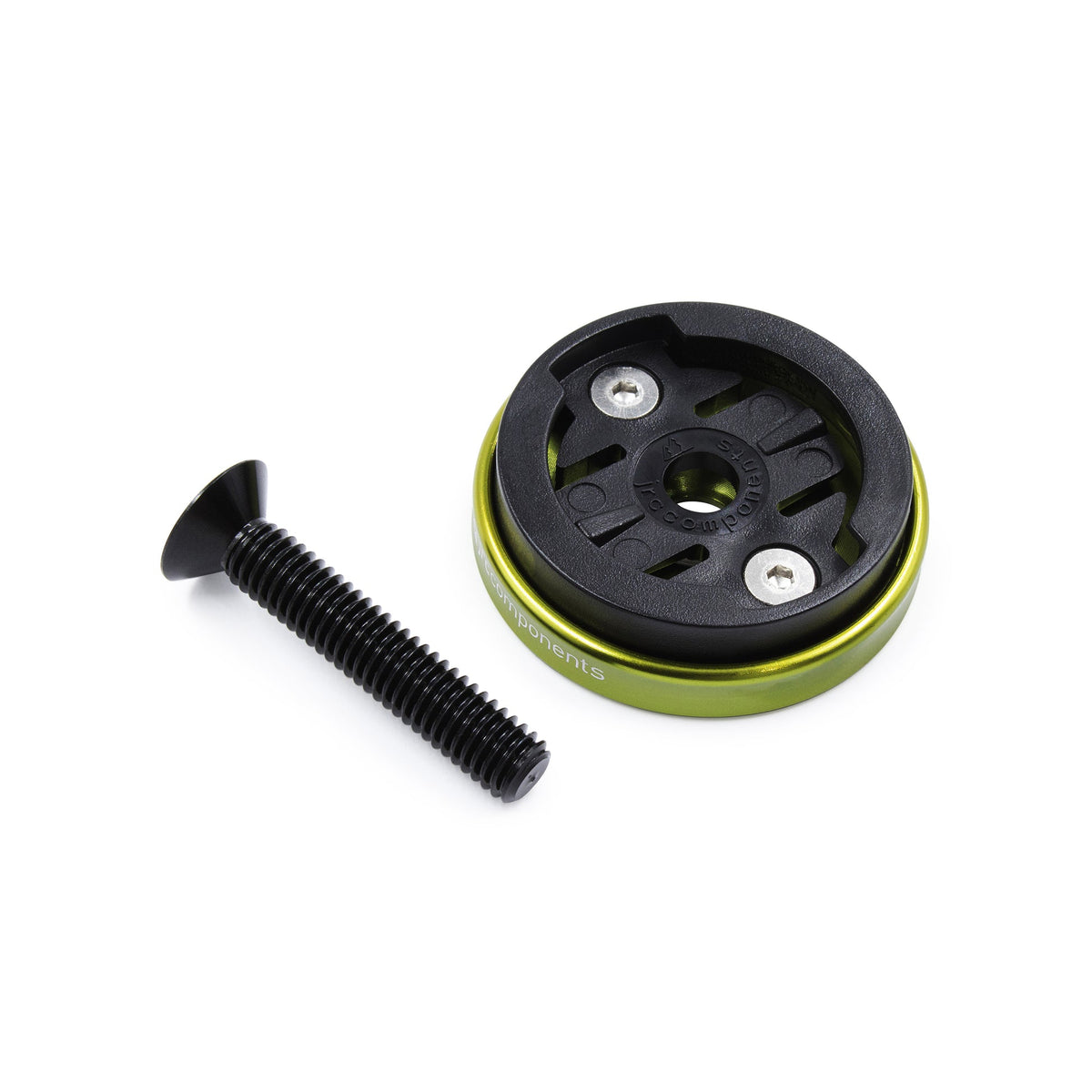 Soporte Tapa Dirección Ciclocomputador JRC Components Enkei Garmin Verde Ácido