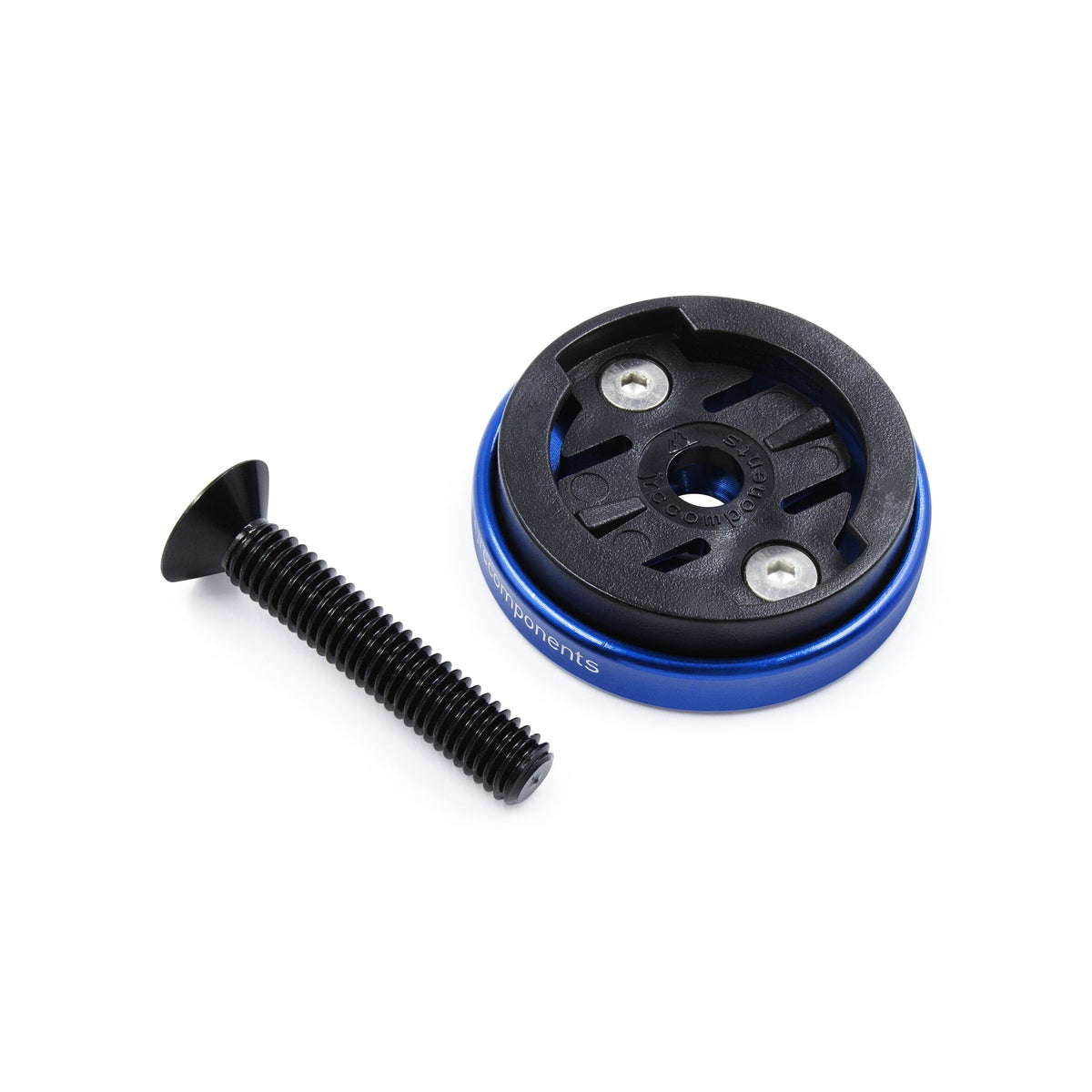 Soporte Tapa Dirección Ciclocomputador JRC Components Enkei Garmin Azul