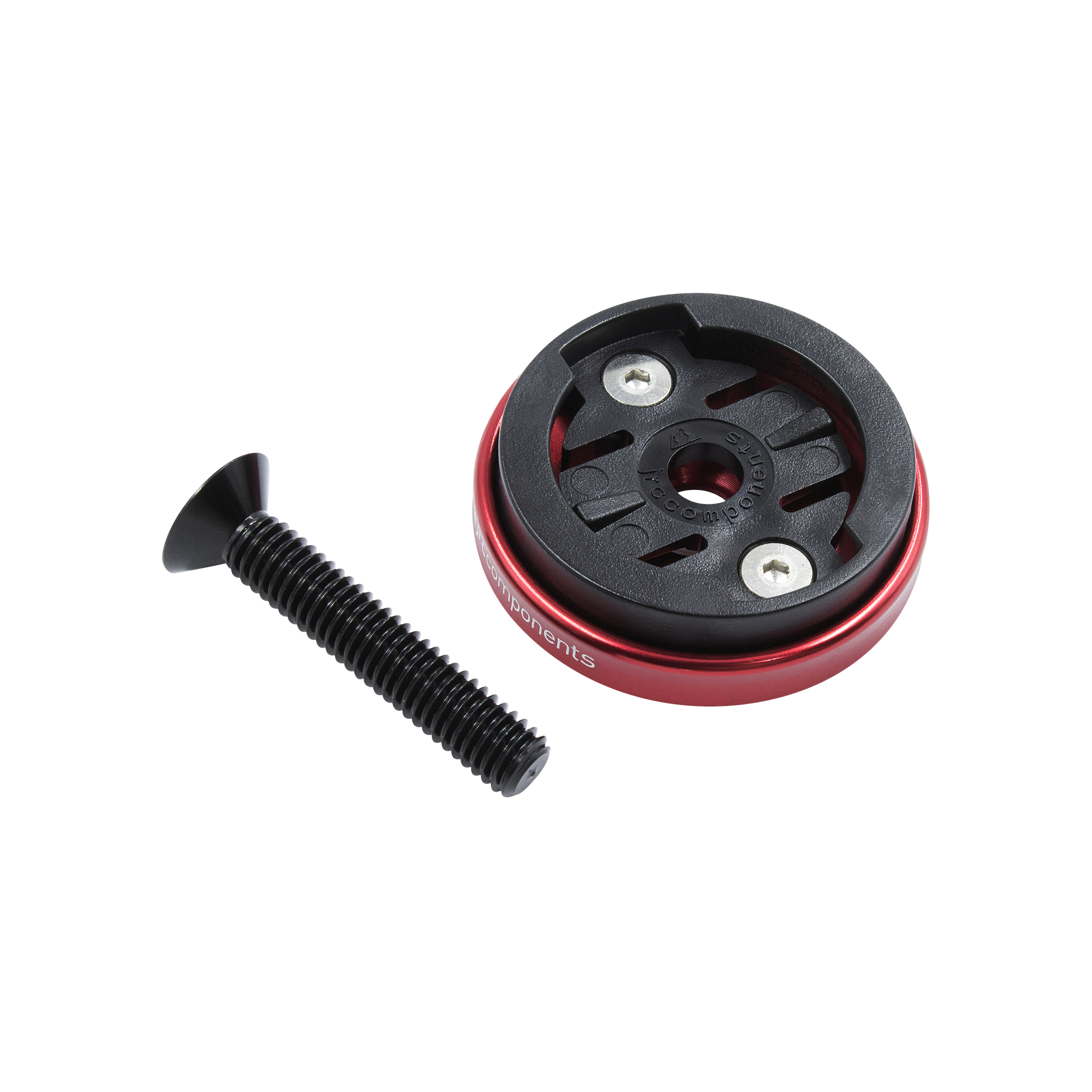 Soporte Tapa Dirección Ciclocomputador JRC Components Enkei Garmin Rojo
