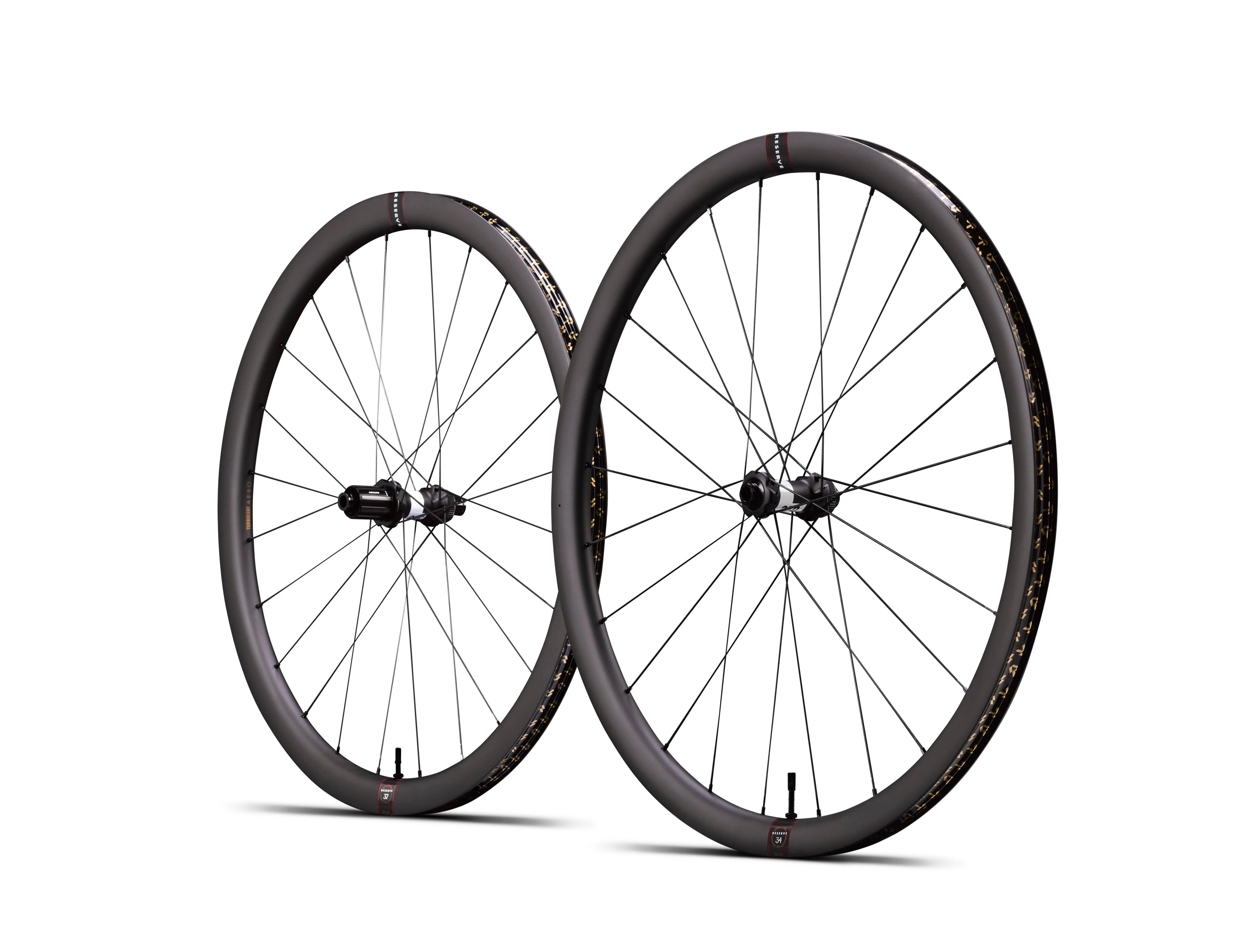 Juego Ruedas Carretera Reserve 34/37 Turbulent Aero Carbono DT Swiss 180 HG-EV Center Lock Negro
