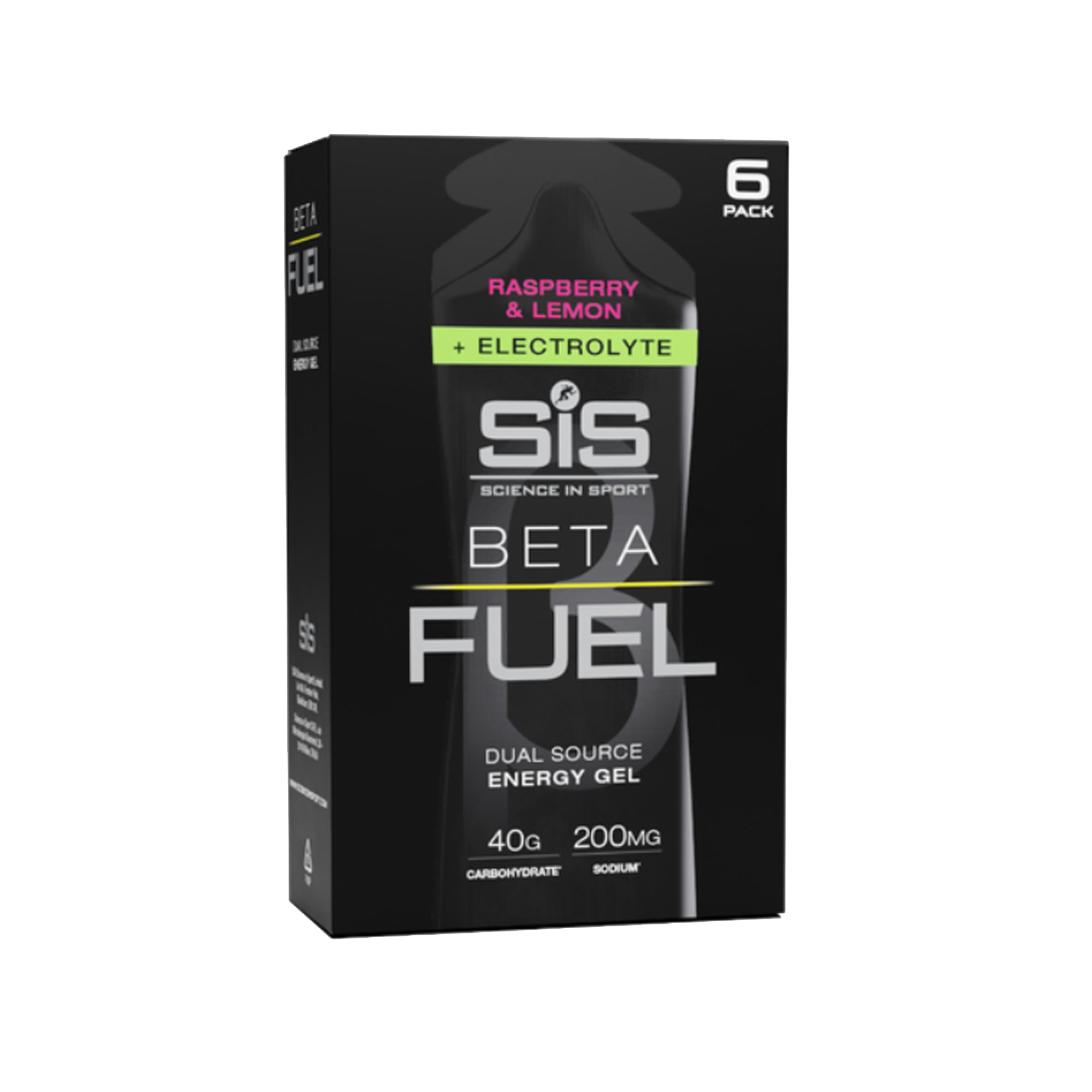SIS BETA Fuel Gel Energético/Electrolitos 6x60ml Frambuesa/Limón #2