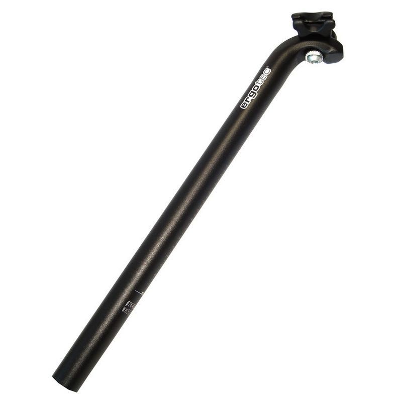 Tija Sillín Ergotec Patent Hook 400mm 25mm Offset Aluminio Negro