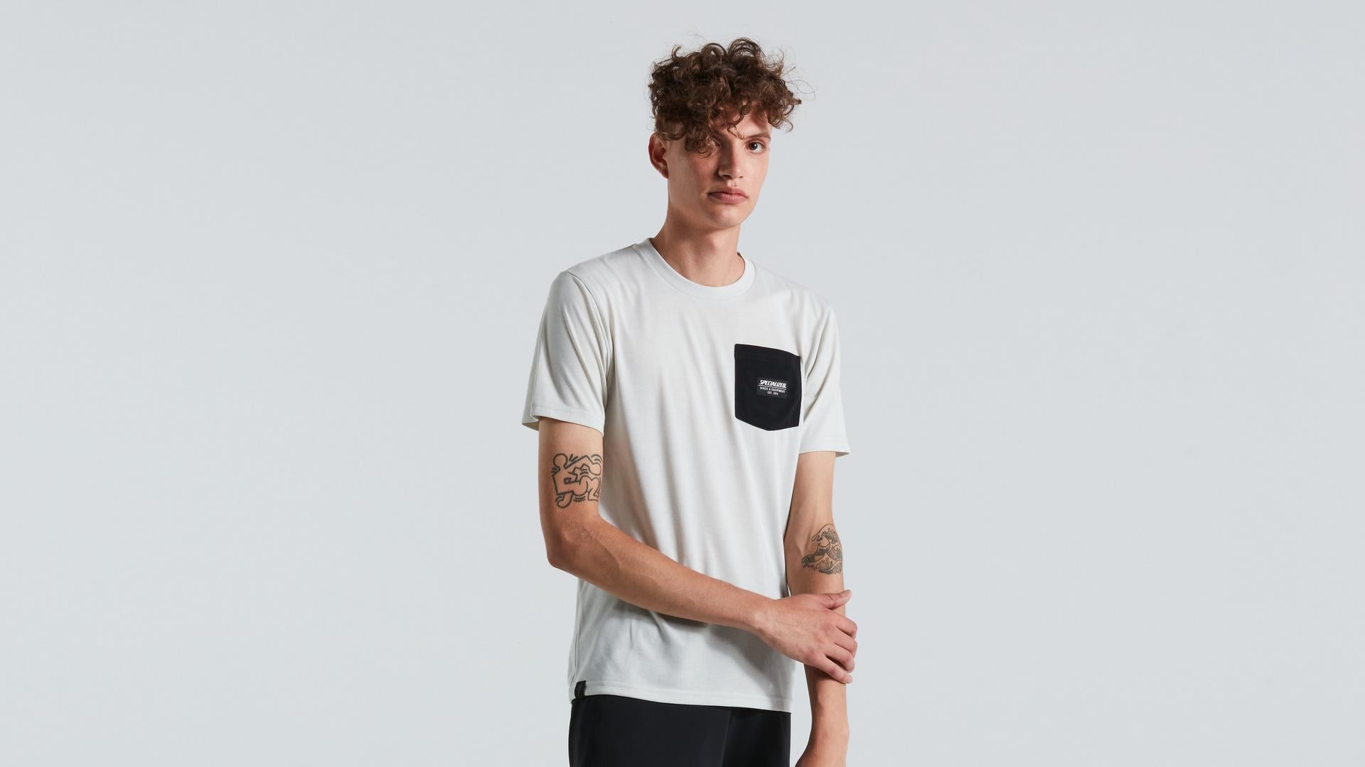 Pocket Camiseta Manga Corta Specialized Hombre Dove Gris