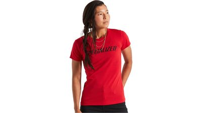 Wordmark Camiseta Manga Corta Mujer Flo Rojo