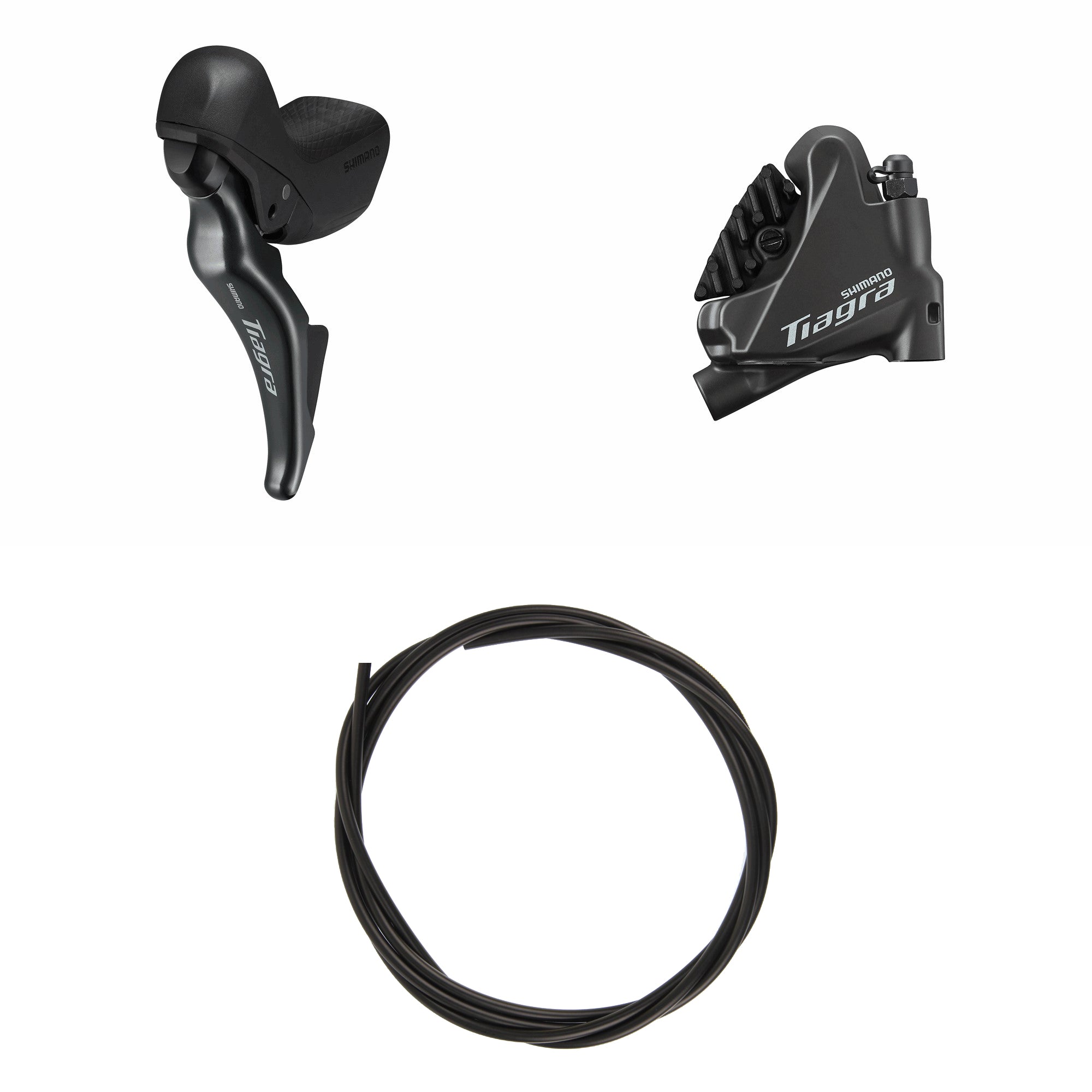 Kit Freno Disco Hidráulico Shimano Tiagra BR-4770/ST-4725 Delantero/Izquierdo Resina Aletas Adaptador 160mm Latiguillo 1000mm Negro #2
