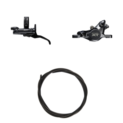 Kit Freno Disco Hidráulico Shimano Deore XT BR-M8200/BL-M8200 Delantero/Izquierdo Resina Sin Aletas/Adaptador Latiguillo 1000mm Negro #2