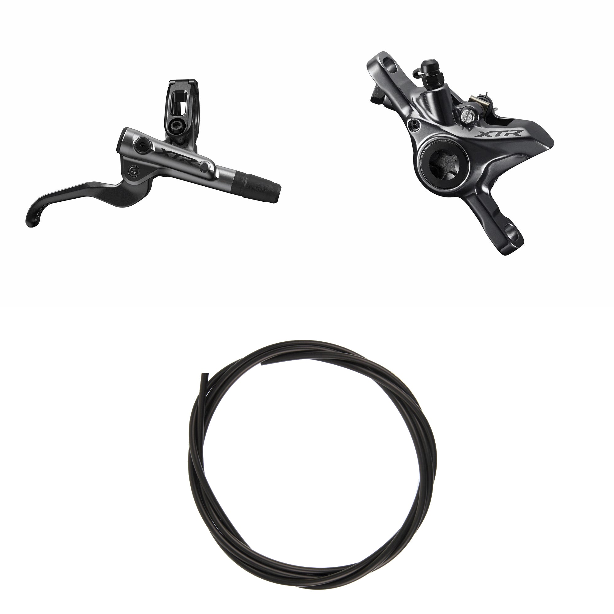 Kit Freno Disco Hidráulico Shimano XTR BR-M9100/BL-M9100 Trasero/Derecho Resina Sin Aletas/Adaptador Latiguillo 1700mm Negro #2
