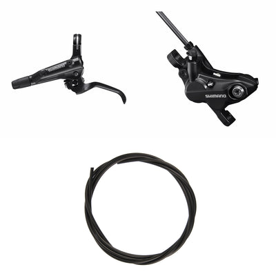 Kit Freno Disco Hidráulico Shimano BR-MT501/BR-MT520 Delantero/Izquierdo Resina Sin Aletas/Adaptador Latiguillo 1000mm Negro #2