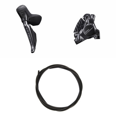 Kit Freno Disco Hidráulico Shimano Ultegra BR-R8170/ST-R8170 Delantero/Izquierdo Resina Aletas Disco 160mm Latiguillo 1000mm Negro #2