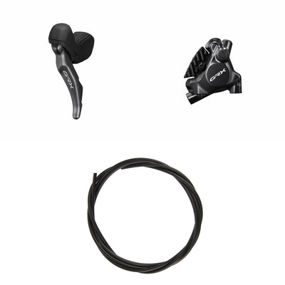 Kit Freno Disco Hidráulico Shimano GRX BR-RX820/ST-RX820 Delantero/Izquierdo Resina Aletas Adaptador 160mm Latiguillo 1000mm Negro #2