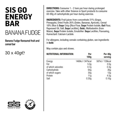 SIS GO Barrita Energética 40g INT10 Plátano Dulce #3