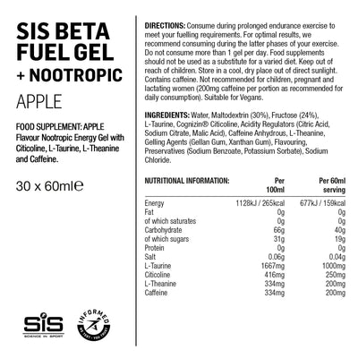 SIS Beta Fuel/Nootrópico Gel 60ml Manzana #3