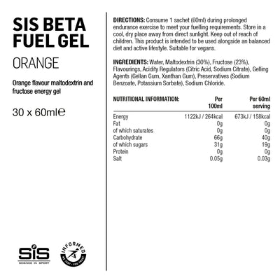 SIS Beta Fuel Gel 60ml Naranja #3