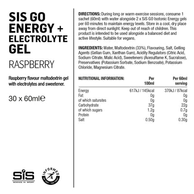 SIS GO Gel Energético/Electrolitos 60ml Frambuesa #2