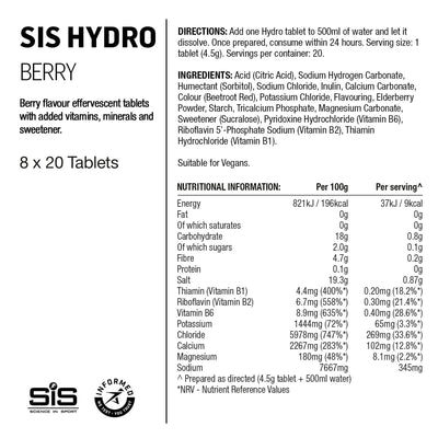 SIS GO Hidratación Pastillas 20x4.5g Bayas #3