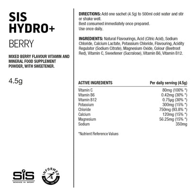 SIS GO Hydro+ Polvo Hidratación 6x4.5g Bayas #2