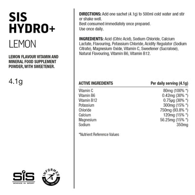 SIS GO Hydro+ Polvos 6x4.5g Limón #3