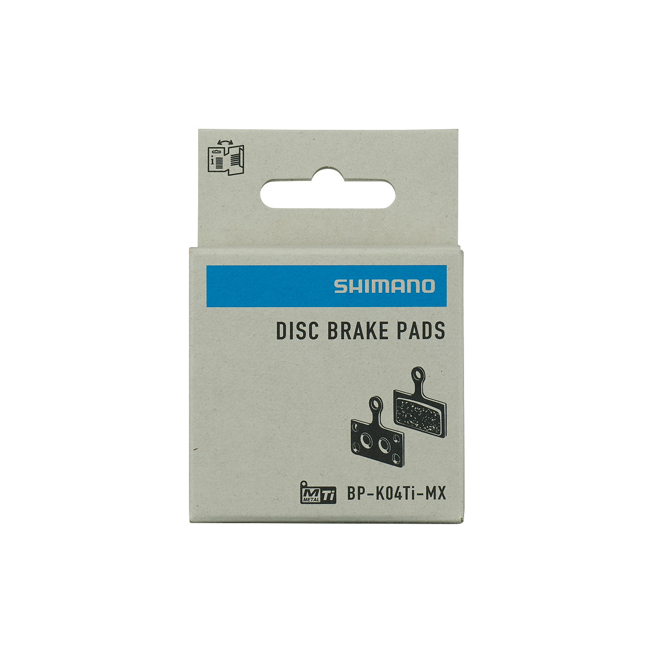 Pastillas Freno Disco Shimano BP-K04TI-MX Titanio Sin Aletas 1 Par Gris #3