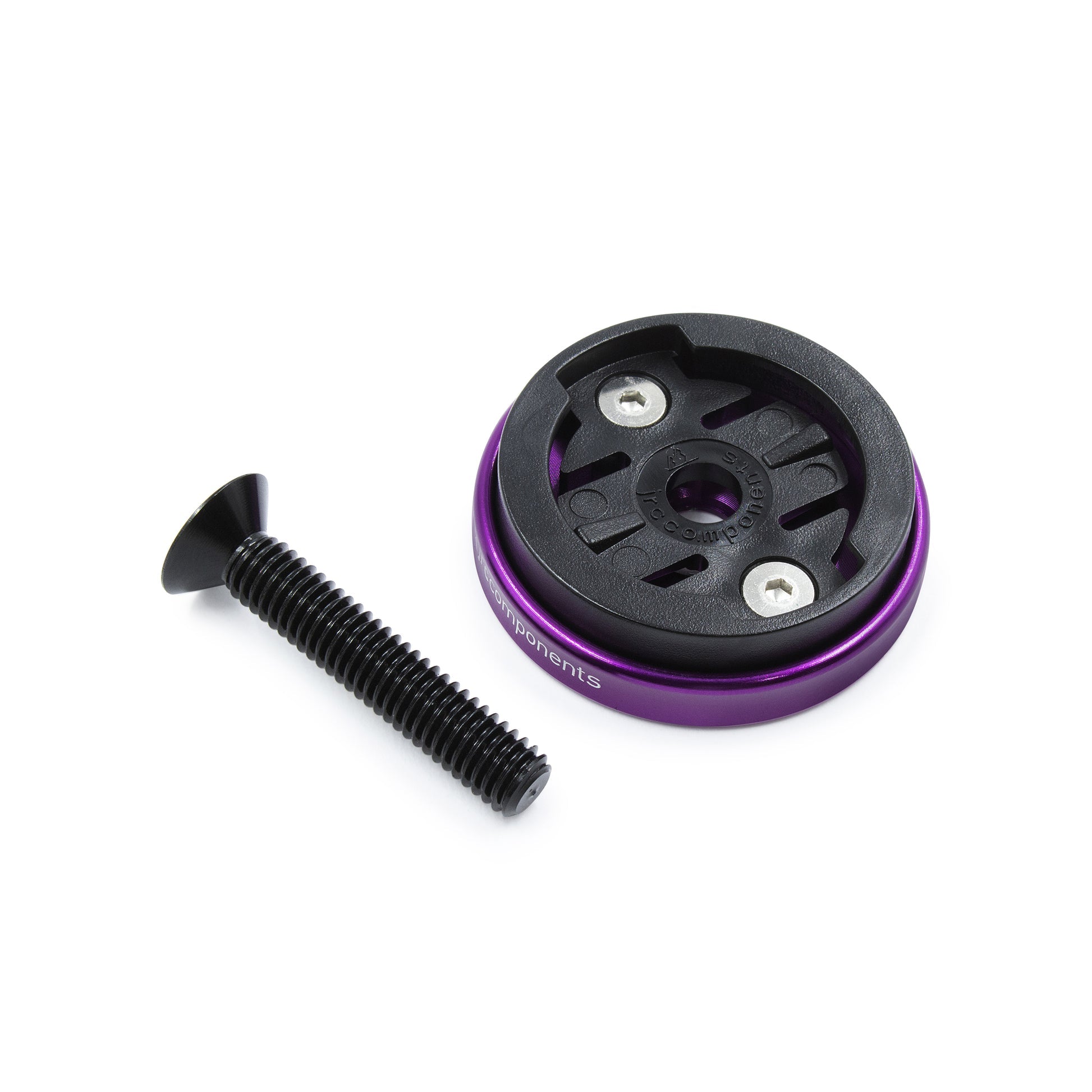 Soporte Tapa Dirección Ciclocomputador JRC Components Enkei Garmin Morado