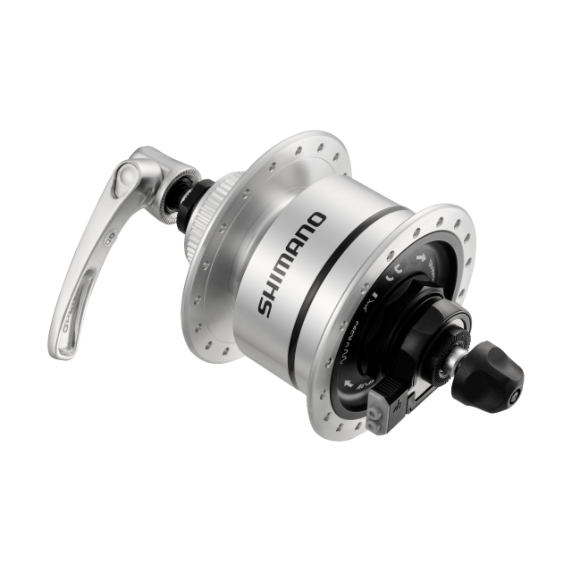 Buje Dinamo Shimano DH-3D72 6V/3W QR 100/36 Plata