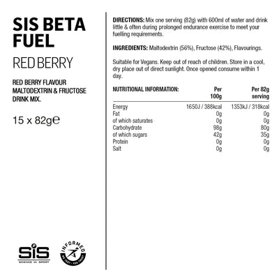 SIS BETA Fuel 80 Sobre Polvo 82g Bayas Rojas #3