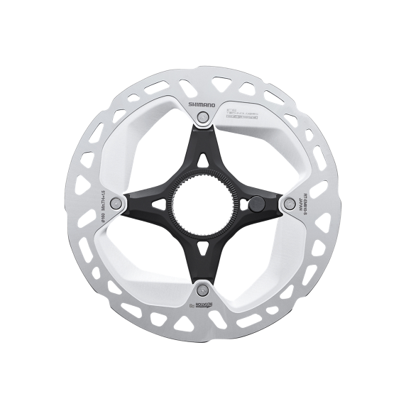 Disco Freno Shimano RT-EM810 Center Lock Ice Technologies Freeza Anillo Cierre Interno Plata/Negro