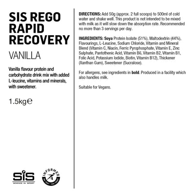 SIS REGO Polvo Recuperador Rápido 1.5kg Vainilla #2