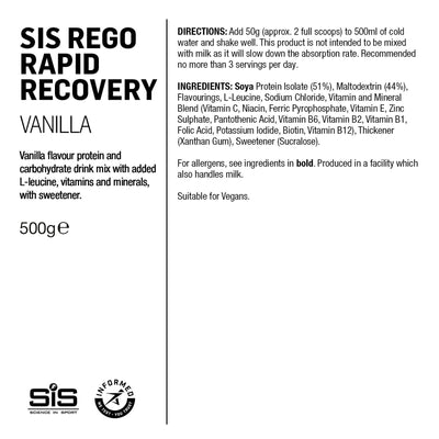 SIS REGO Polvo Recuperador Rápido 500g Vainilla #2