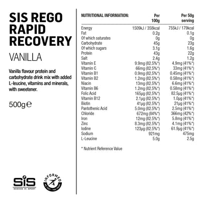 SIS REGO Polvo Recuperador Rápido 500g Vainilla #3