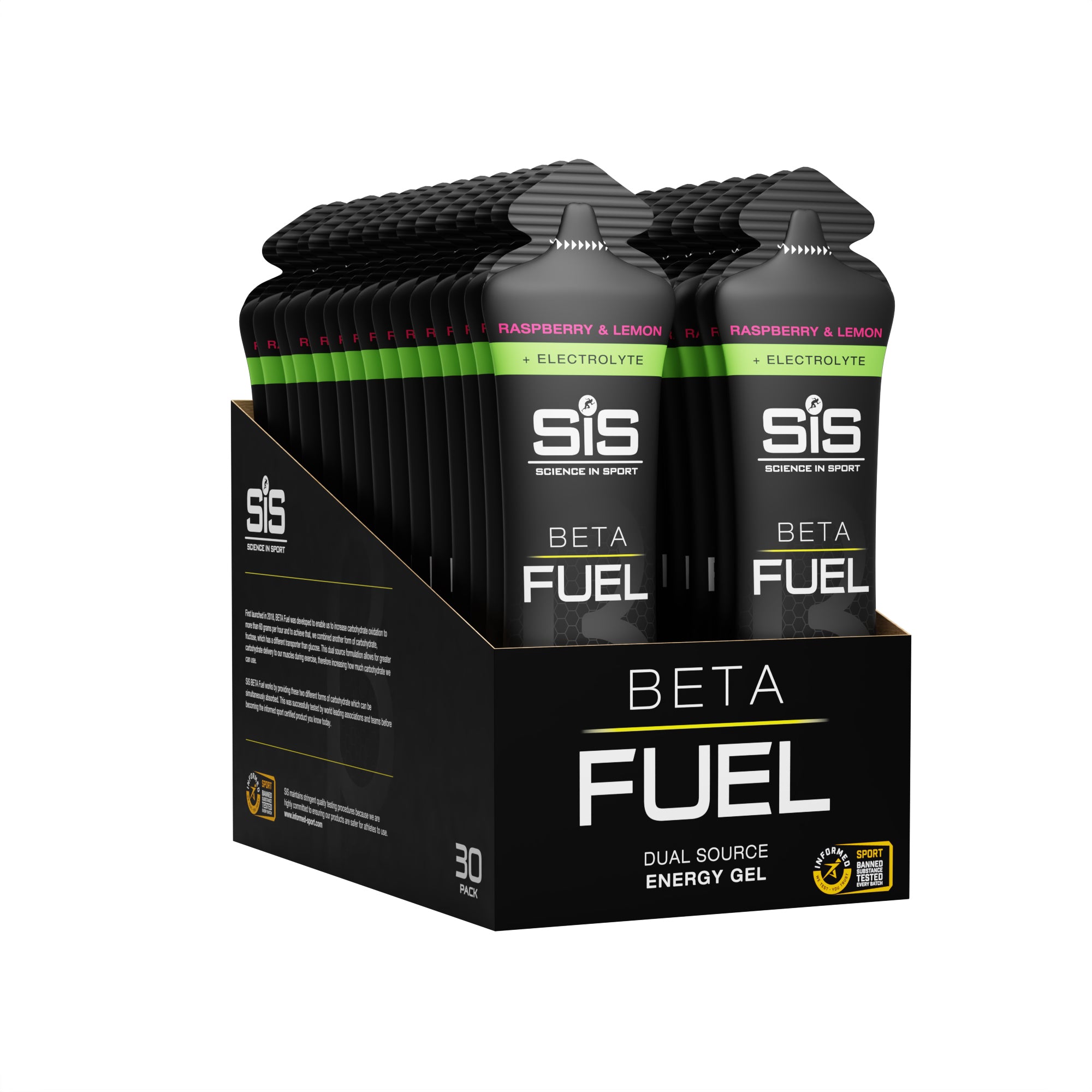 SIS BETA Fuel Gel Energético/Electrolitos 60ml Frambuesa/Limón #2