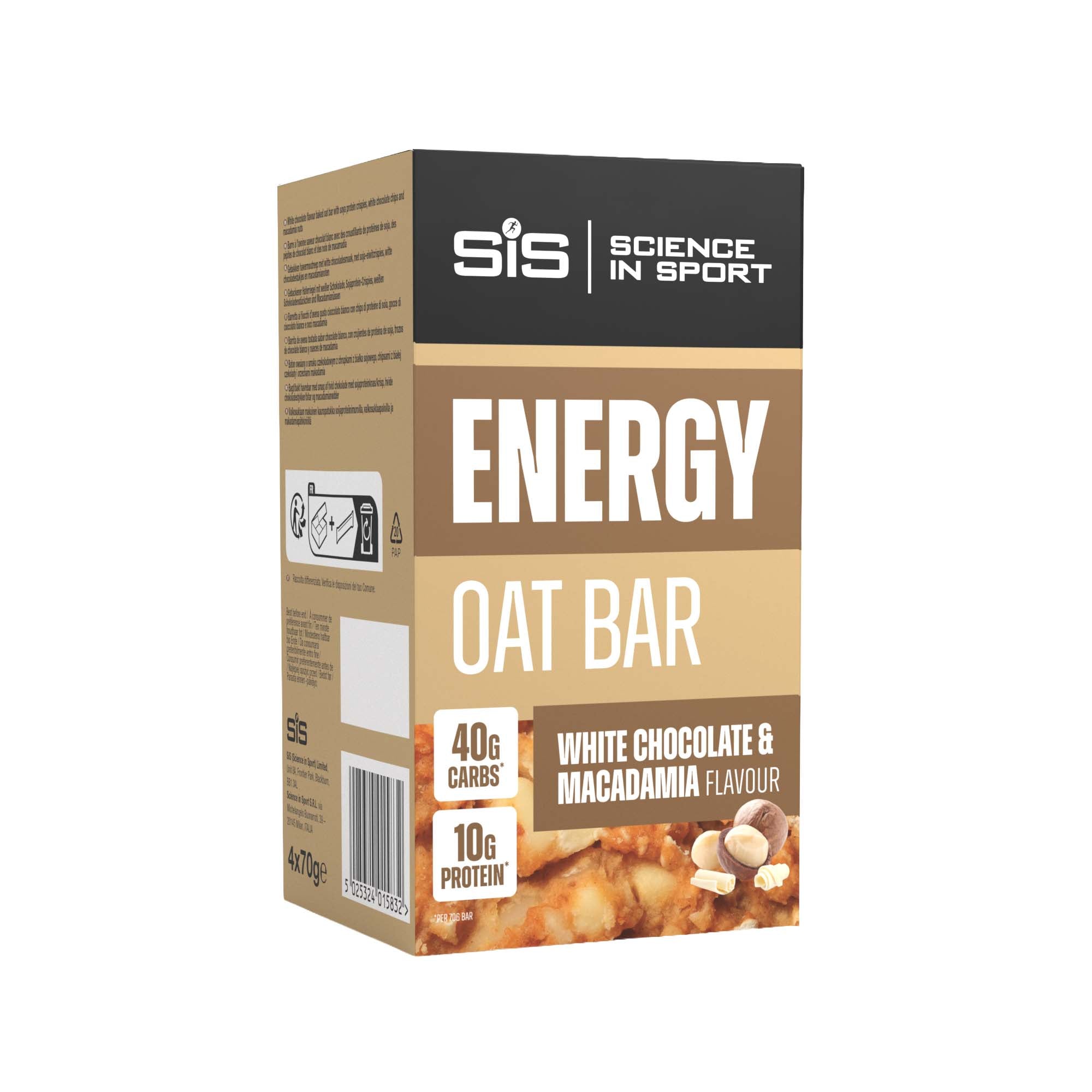 SIS GO Barrita Energética Avena 4x70g Chocolate Blanco/Macadamia #2