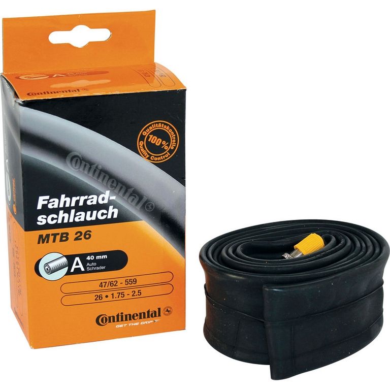 Cámara Continental Tour Slim 700x28/32/37 Valvula Standard Negro 40mm