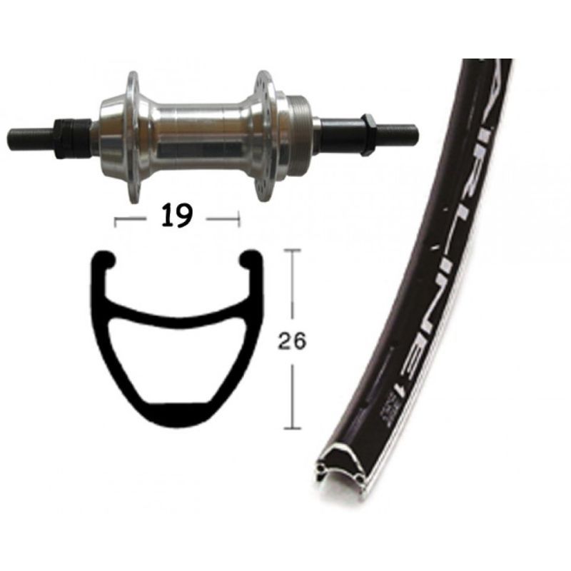 Rueda Trasera Winora Vuelta Airline Eje Macizo 135mm 6/7v Negro