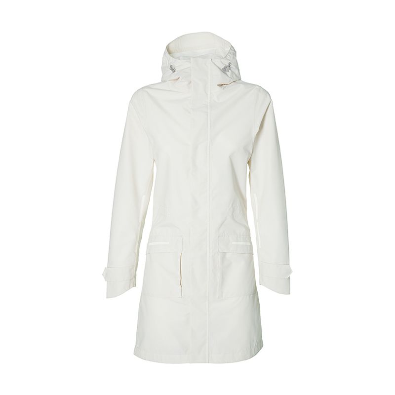 Parka Impermeable Basil Mosse Mujer Blanco