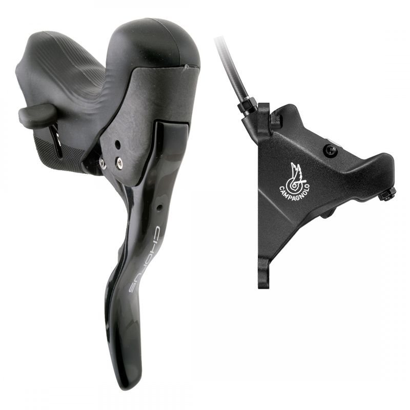 Maneta Freno/Cambio Campagnolo Chorus Ergopower Izquierda Hidráulico 12v 160mm Pinza Delantera Flat Mount Aluminio Negro