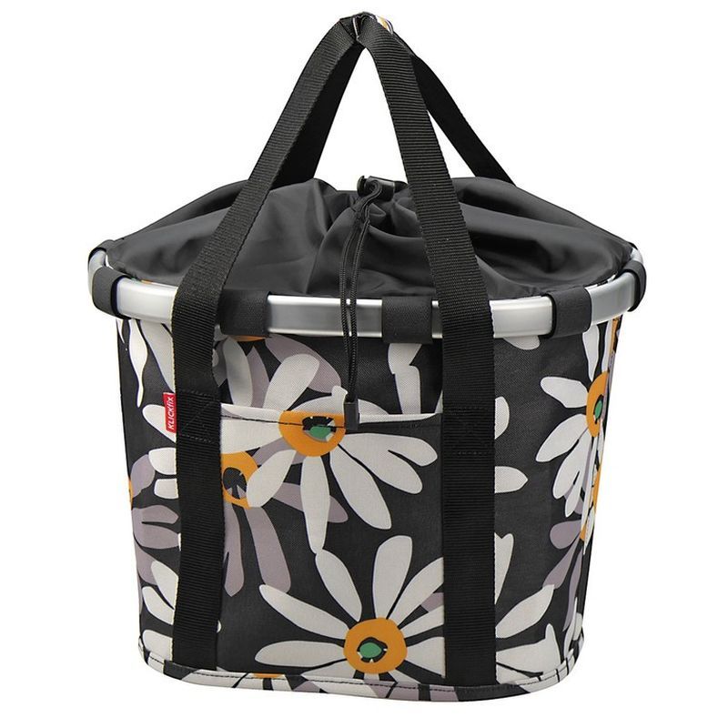 Bolsa Delantera Klickfix Reisenthel 35x28x26cm Negro/Margaritas