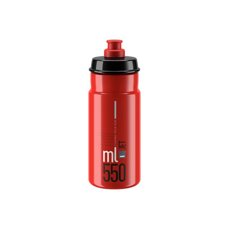 Bidon Elite Jet Rojo Negro 550ml