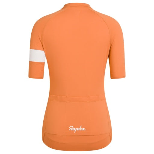 Maillot Ligero Rapha Core Mujer Dusted Naranja/Blanco #2